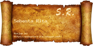 Sebesta Rita névjegykártya