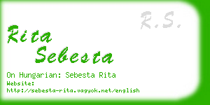 rita sebesta business card